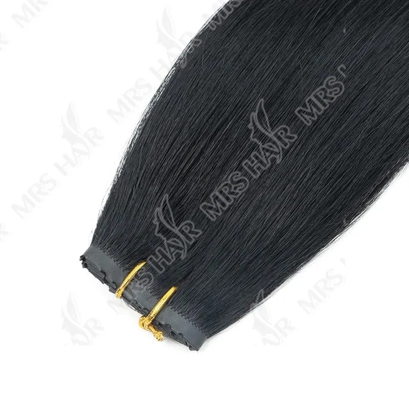XO Twin Tabs Schmetterlingshaar-Einschlagverlängerungen, Echthaar, doppelt eingespritztes PU-Einschlagloch, flache Twin Tabs, echtes natürliches Microlink-Haar