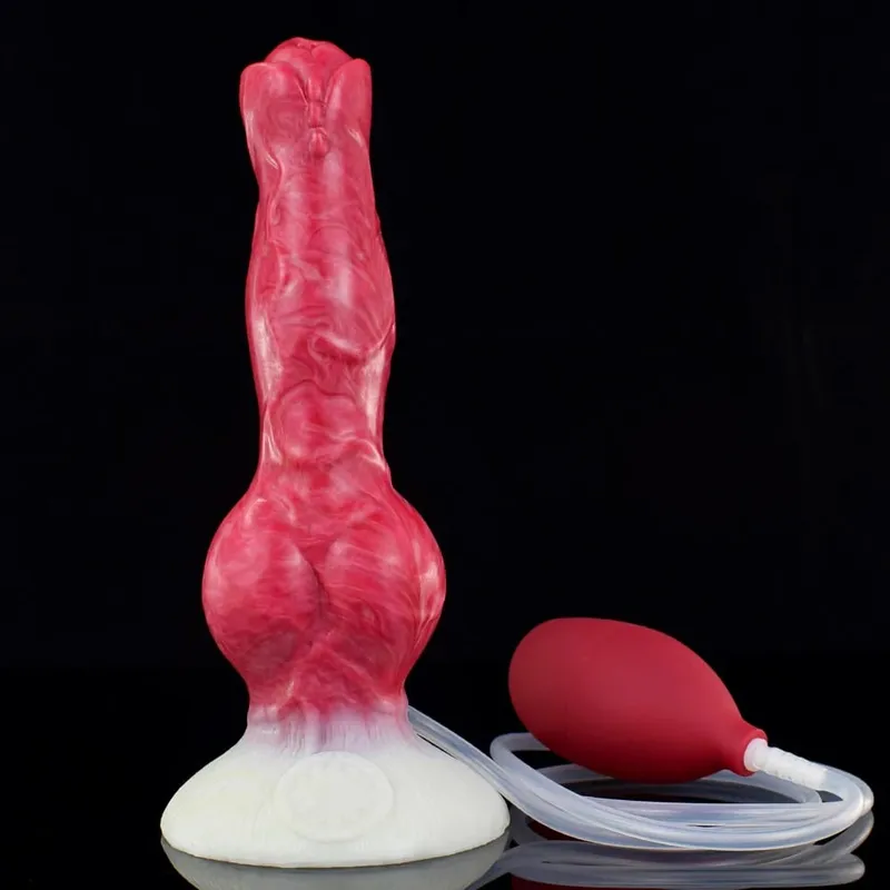 Ejaculation Anal Plug Dog Knot Dildo with Strong Sucker Vaginal Stimulation Squirting Penis Erotic Adult Sex Toys 18+
