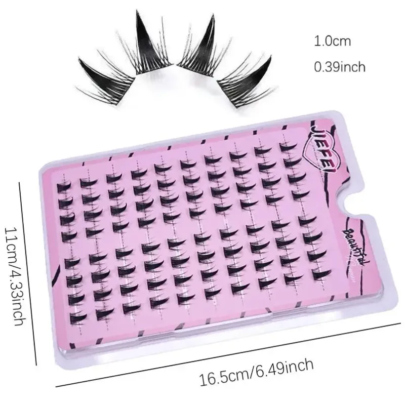 5D Fluffy Thick Curling Fake Eyelashes Easy Application Glue-free Self-adhesive Lashes for Daily Party Makeup Cute Anime Eye DIY