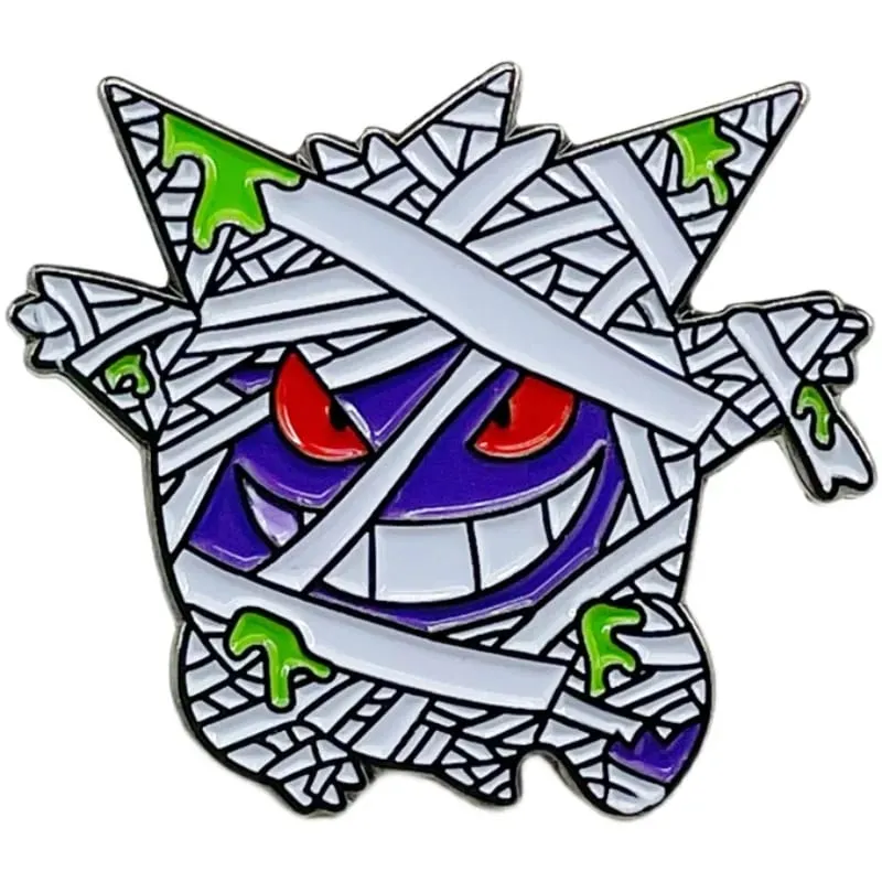 Anime Games Pokemon Enamel Pins Collect Mobbles Gengar Metal Cartoon Brooch Backpack Hat Bag Collar Lapel Badges