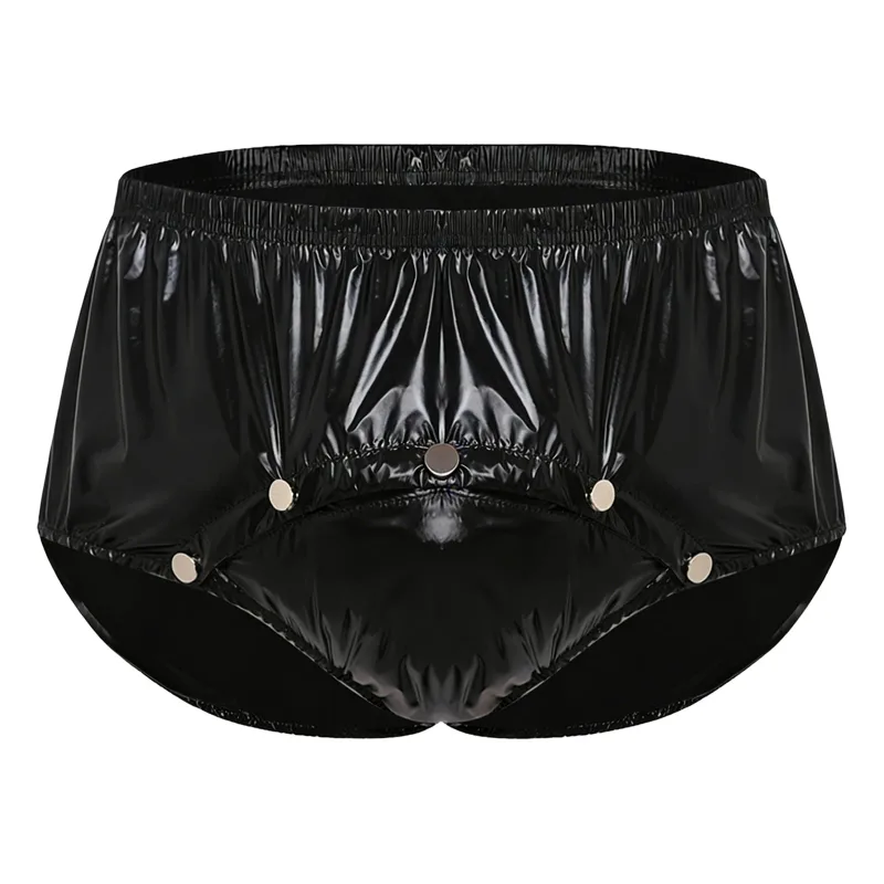 Calzoncillos impermeables para hombre con botones de presión frontal, ropa interior adaptable antifugas, pantalones cortos para personas mayores con necesidades especiales