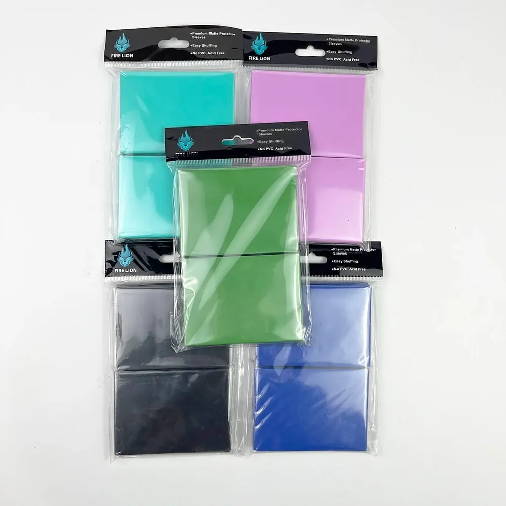 66x91mm 100PCS/Set Solid Matte Trading Card Sleeves Standard Size Card Protector for PTCG/TCG /MTG