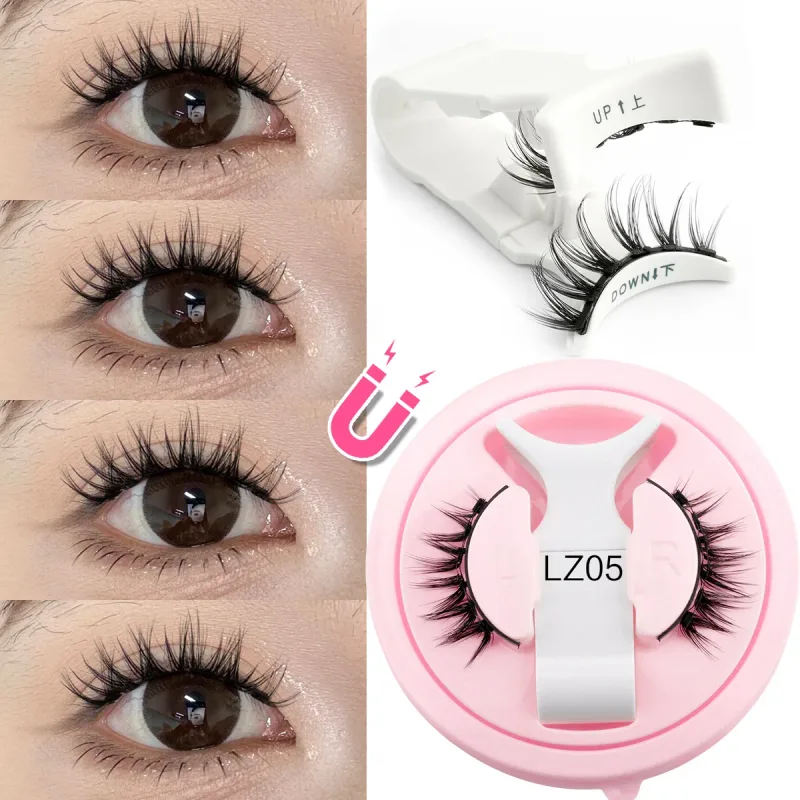 Magnetic Eyelashes Reusable Winged Magnetic 3D Mink Lashes Long-Lasting No Glue Needed False Eyelashes With Tweezer Makeup