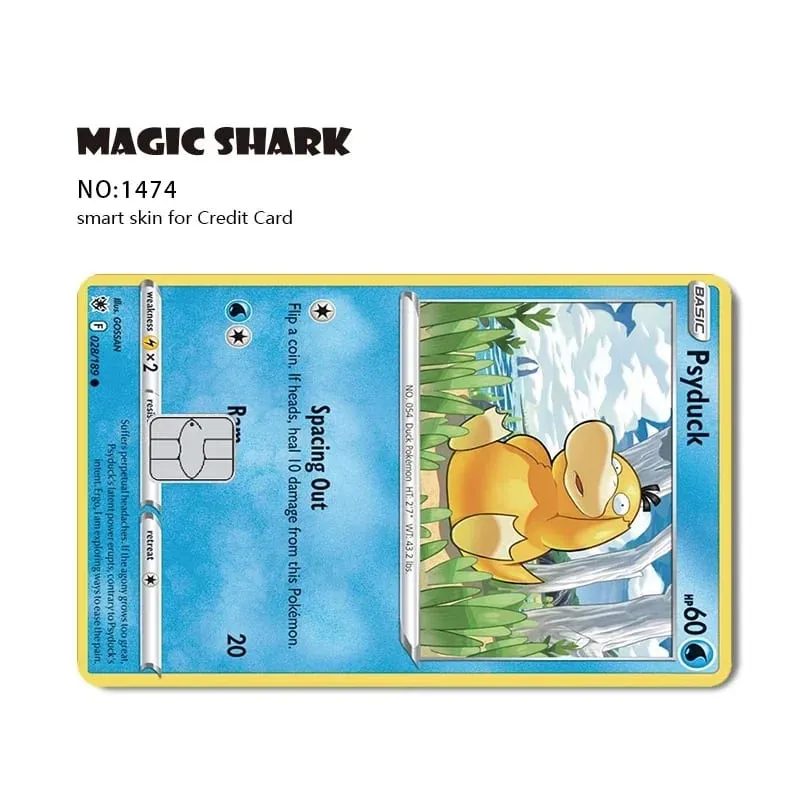 2025 New Pokemons Charizard Blastoise Bulbasaur Eevee Metwo Sticker Film Skin Cover for Credit Debit Card