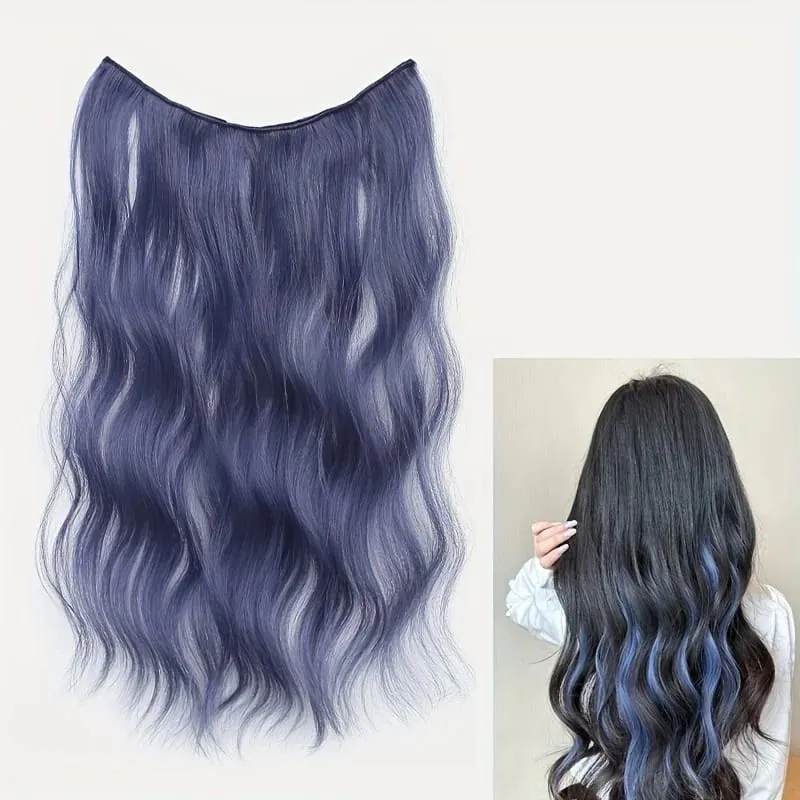 Curly water waves a four-cal highlight hair extension invisible synthetic hair extensions natural and traceless