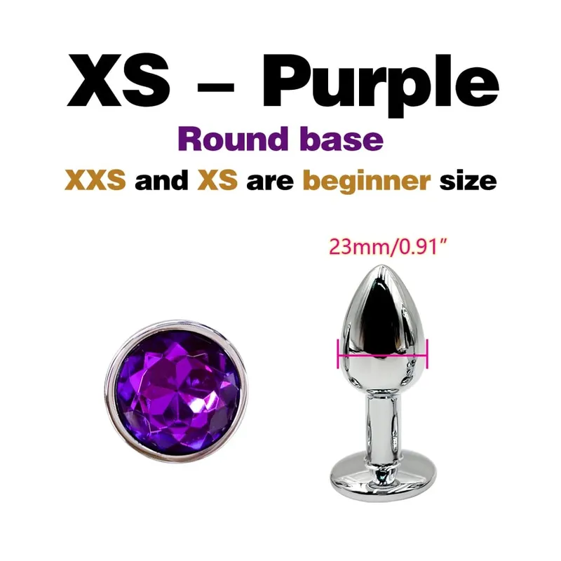 Metal Anal Plug With Gem Base Beginner To Expert 5 Size Butt Plug G-Point Massage Dildos Female/Male Couples Adult Sex Toys