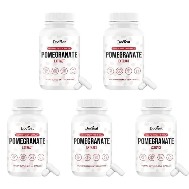 Docteat Pomegranate Fruit Extract Capsules Ellagitannin Antioxidant Defense Immune Support and Oxidative Balance 60 Capsules