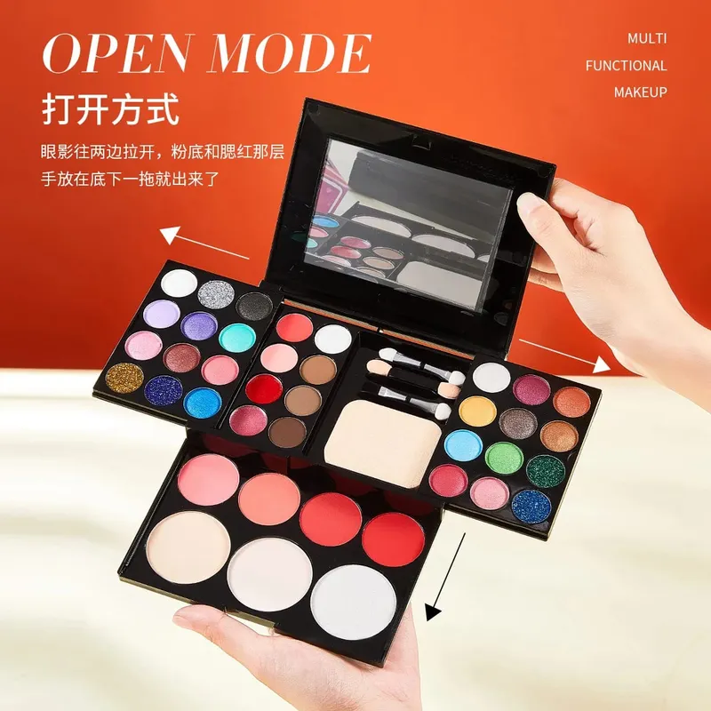39-Color Makeup Powder Box Makeup Plate Makeup Set Full Set of Powder Eyeshadow Lipstick.