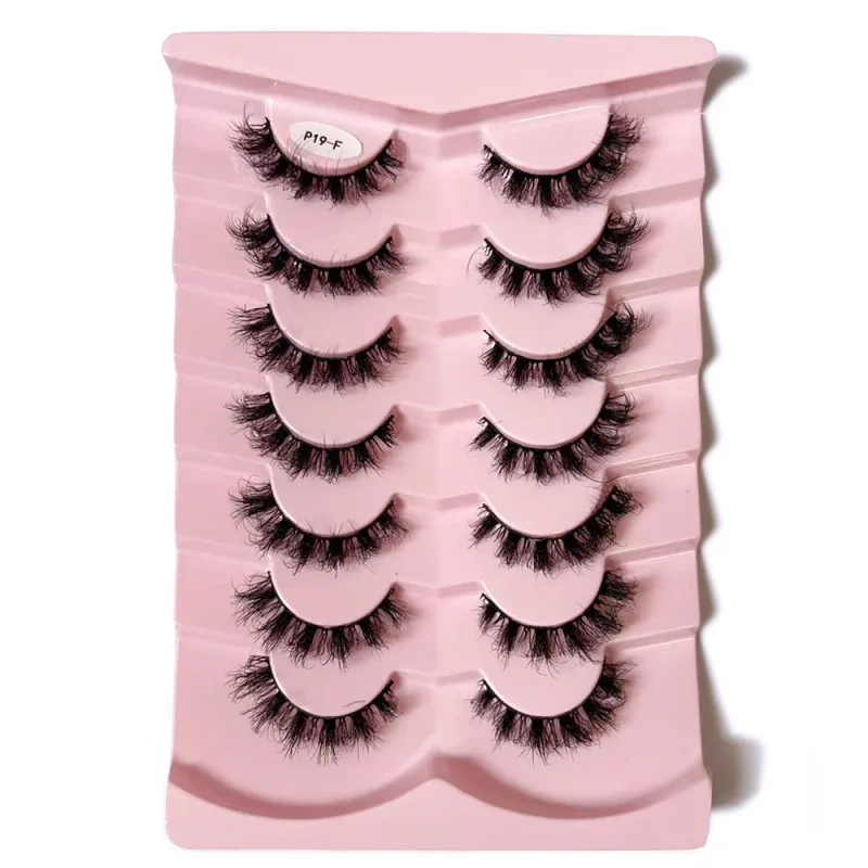 Classic 3D Volume Faux Mink Lashes Natural Look Fluffy False Eyelashes Wispy Cat Eye Lashes Fluffy 3D Mink Lashes