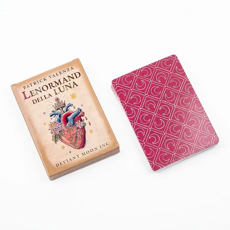 Lenormand Della Luna Tarot Deck 36 kort Divination Oracle Cards for Fate Reading Party Game 10,2x7,3 cm