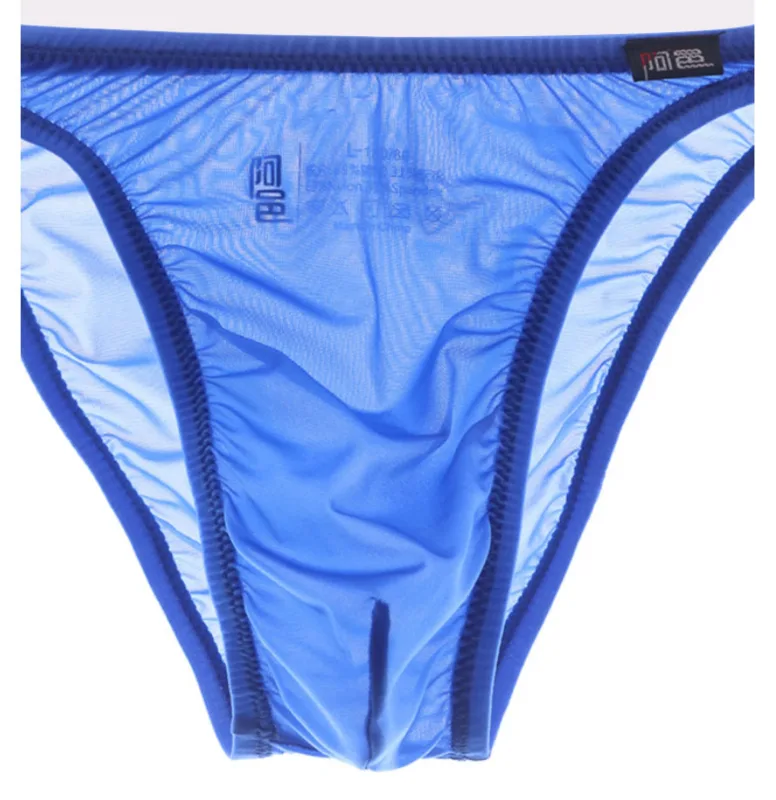 Men's Underwear Sexy Low-Waisted Ice Silk Ultra-Thin Silky Japanese Small Triangle Pants One-Piece