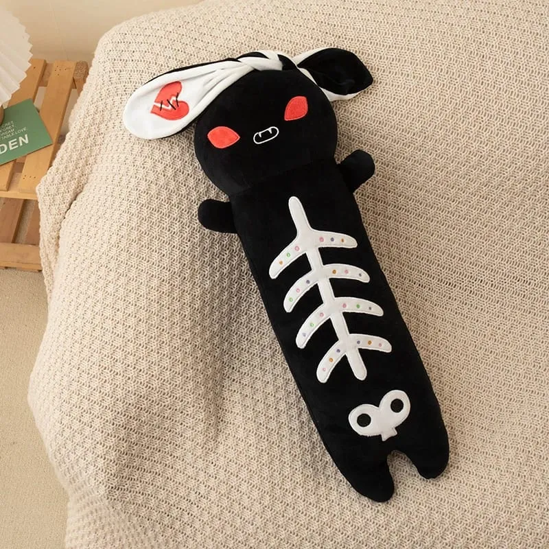 60cm Horror Goth Plush Animal Rabbit Panda Soft Toy Cute Body Pillow Halloween Party Decor Funny Gift For Girl Boy