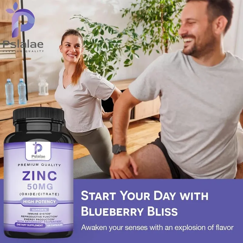 Zinc Supplements - Promotes Energy Production Supports Immune System and Overall Health