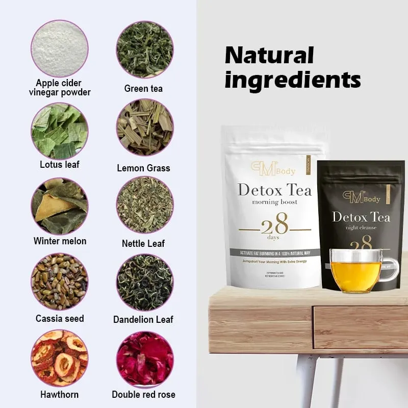 Lukaree 100% Pure Natural Organic Morning & Night for Bloating and Constipation People Detox Cleanse