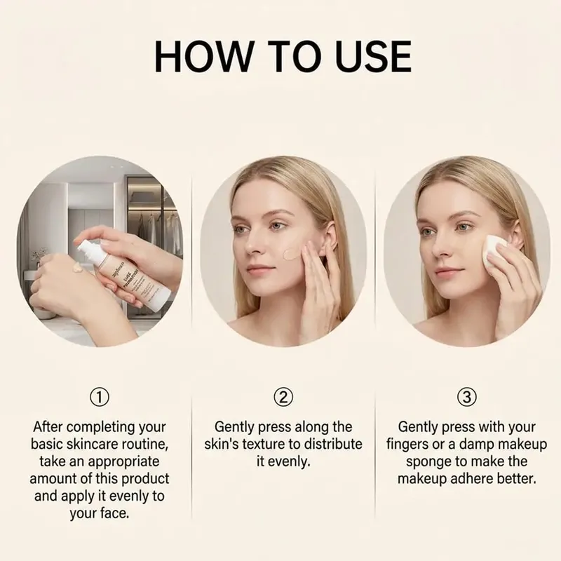 Full Coverage Liquid Foundation Effective Concealer Base Makeup Cushion Natural Waterproof Sweat-resistant Makeup Professional