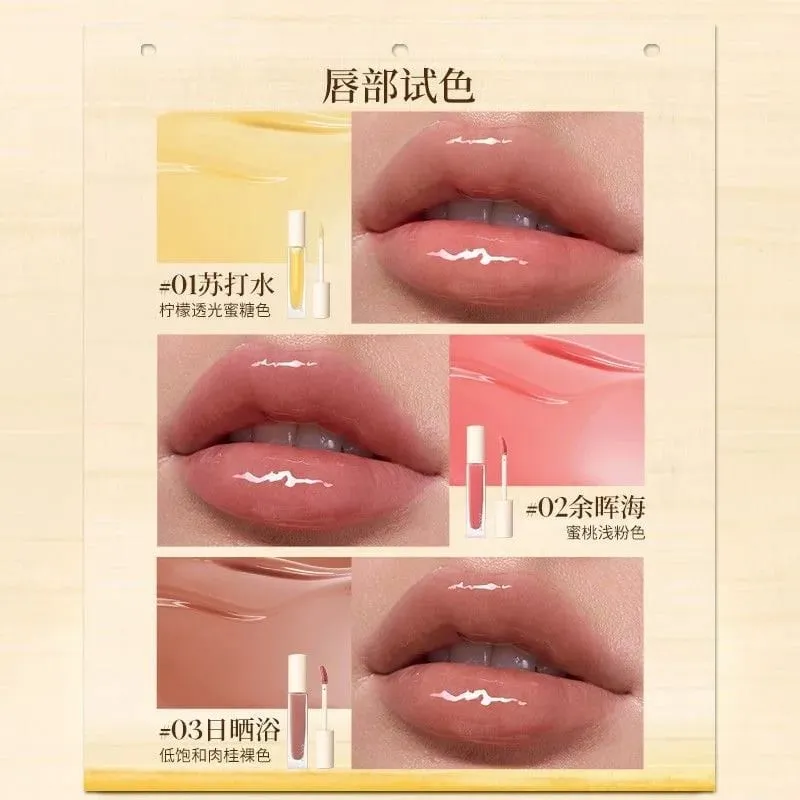 Summer Makeup Gift Set Lipstick Lip Glaze & Eyeshadow Palette Full Face Cosmetic Kit for Valentine‘s Day Gift Maquillage