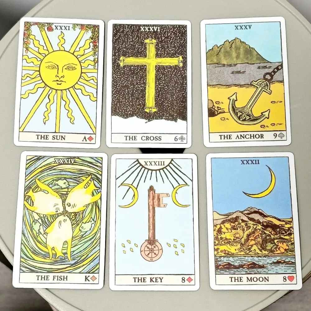 36 Pcs Cards Pixie's Astounding Lenormand 9*6cm Created with Artwork From The Smith-Waite Tarot Deck and “The Golden Vanity"