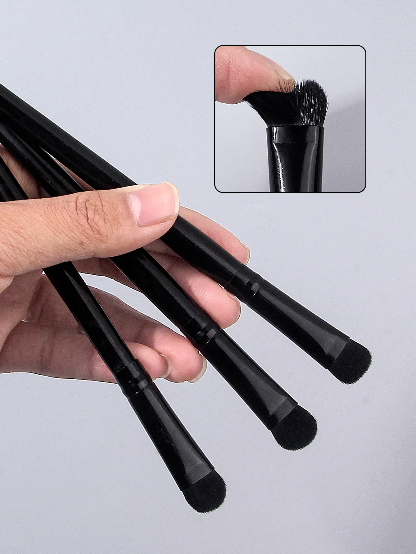 3PC Pro Eye Brush Set - Soft Blending & Packing Eye Shadow Brushes Skin-Friendly Daily Makeup Kit for Beginners