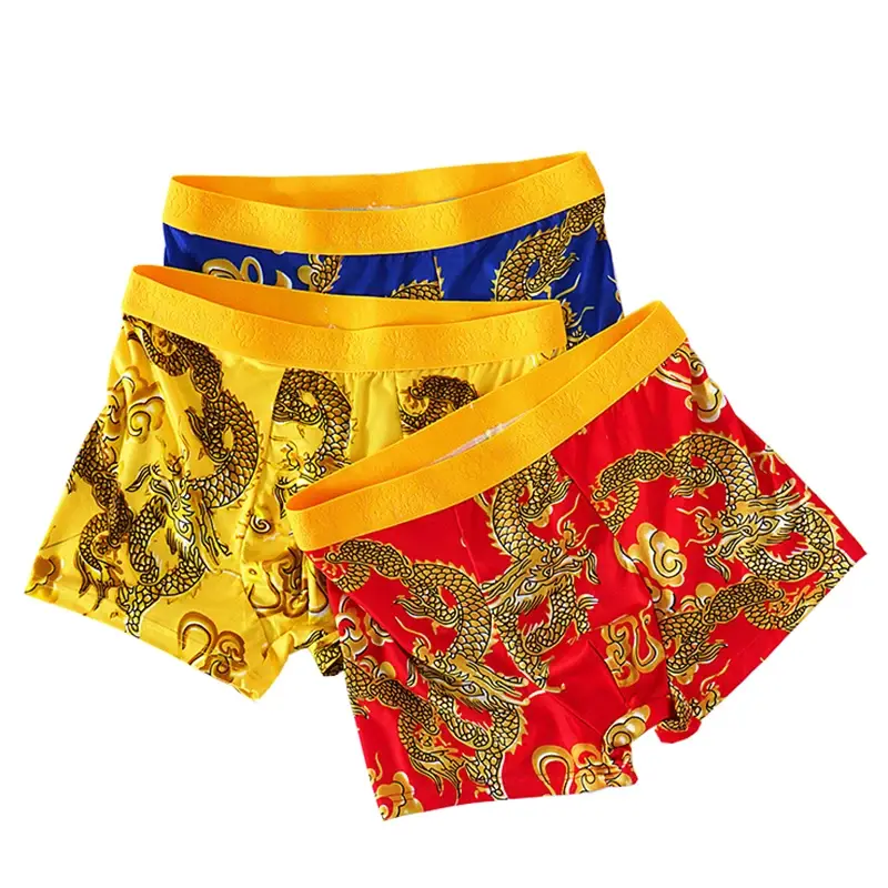 4pcs/set Seluar dalam Lelaki Seluar Dalam Seluar Dalam Corak 3D U berbentuk U Beg Cembung Fesyen Seluar Dalam Lelaki Gaya Baru Boxershorts Lelaki