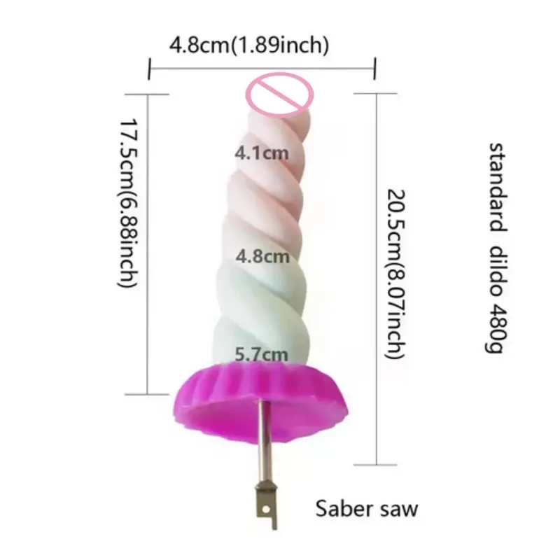 Šavlová přímočará pila velká silikonová dilda přímočará pila 3XLR VAC-U-LOCK Adaptérové ​​nástavce Sex Machine