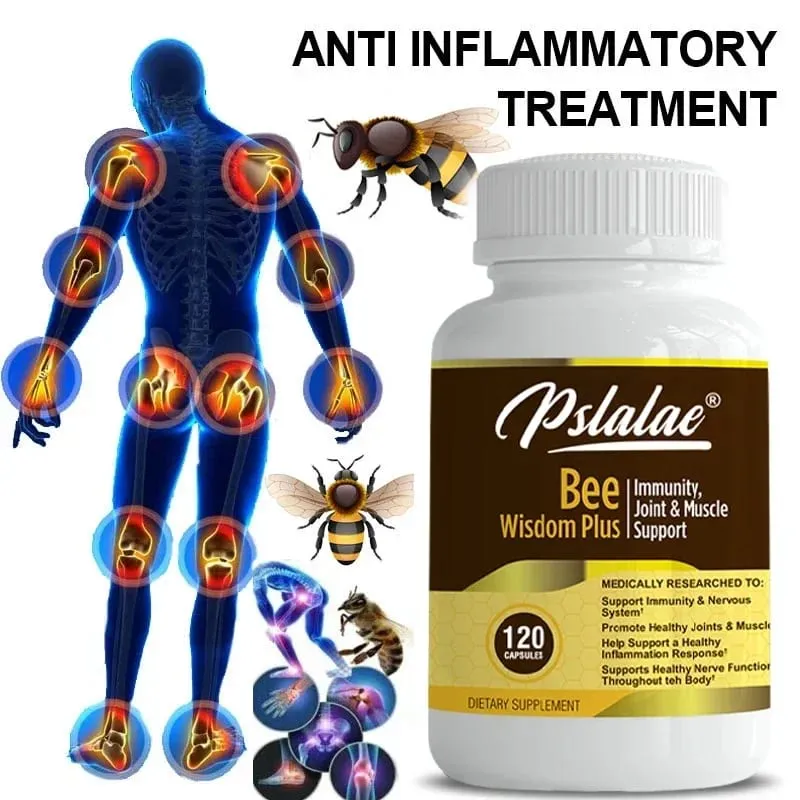 Premium Bee Venom Extract Anti-Inflammatory Extract Joint at Bone Supplement 120 Capsules