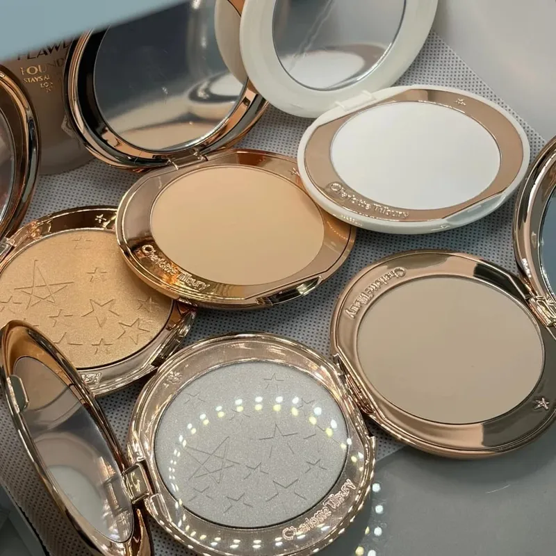 Charlotte Tilbury Airbrush Powder Blurring Poreless&Highlighter Illuminating Luminous Long Lasting Soft Focus Glow Makeup Gifts