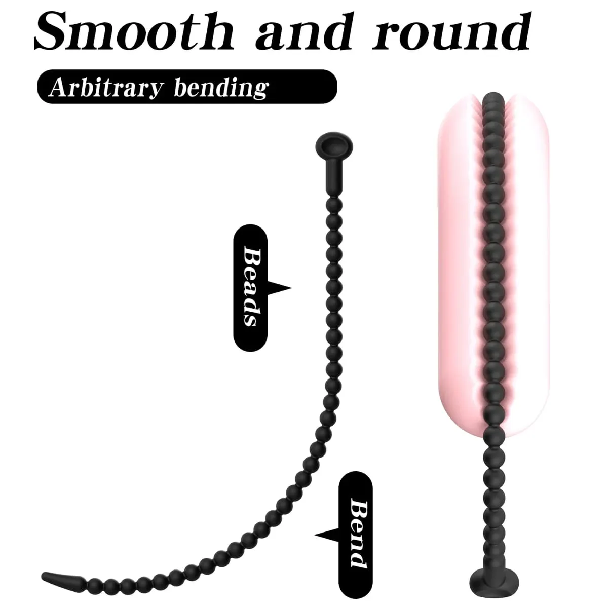 Graduated Urethral Dilator Set – 7 Sizes Soft Silicone Penis Sounding Rod for Men Reusable Sound Trainer Adult Sex Toy