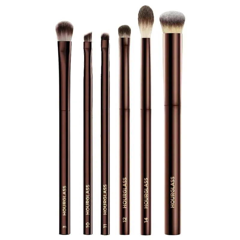 hourglass Eye Makeup Brushes Set Luxury Shadow Cosmetic Brush Kit Blending Shaping Contouring Highlighting Brow Concealer Liner