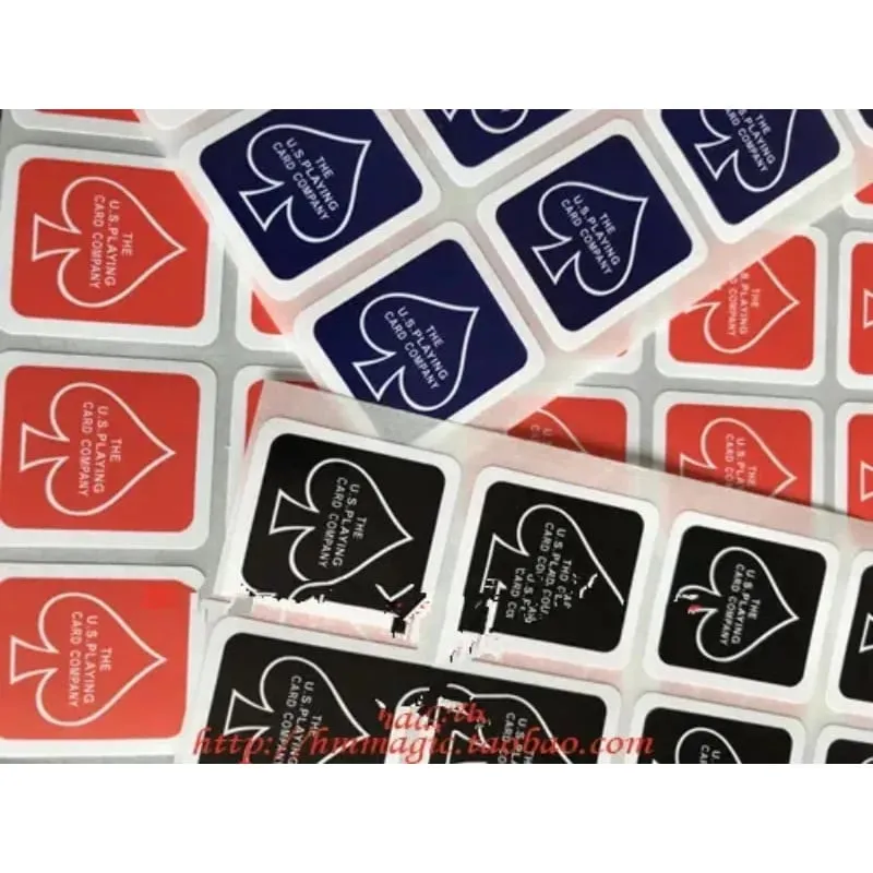 3 Sheets Original Bicycle Playing Card Case Seal Sticker Magic Trick 24 On 1 Sheet 3 Colors Magia Magie Magicians Accessory — image 2