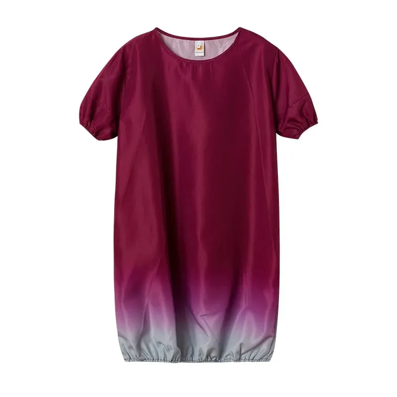 Ropa de mujer de gran tamaño, nuevo producto transfronterizo europeo y americano, nuevo vestido informal degradado, 2024