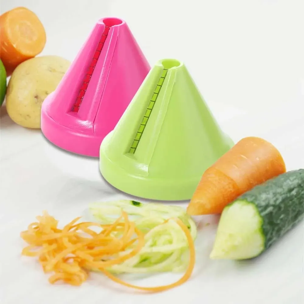 Kitchen Accessories Conical Spiral Shredder Rust-proof Anticorrosive Rotary Shredder Plastic Vegetable Slicer Potato