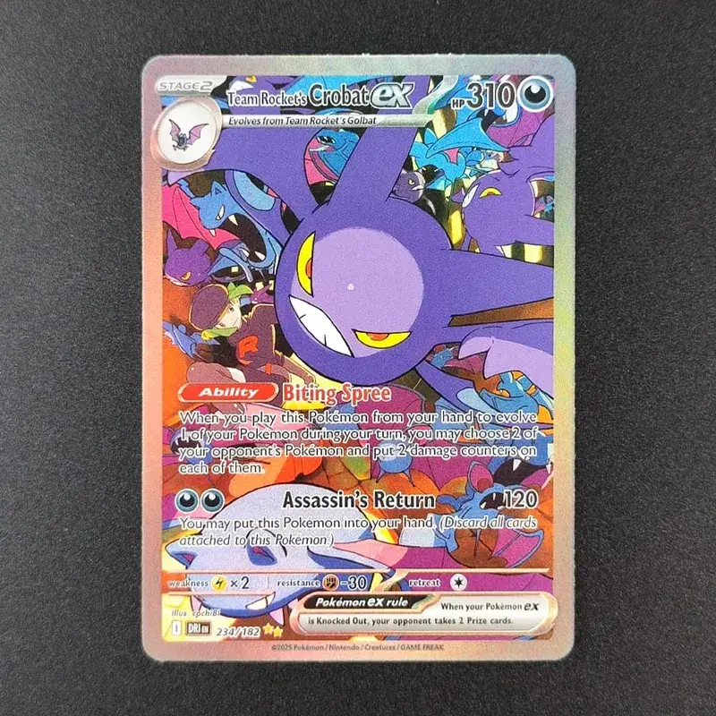 tcg การ์ดภาษาอังกฤษ SV10 SV09 Destined Rivals Team Rocket's Mewtwo Cynthia's Garchomp Ethan's Ho-Oh Trading Card Game — image 6