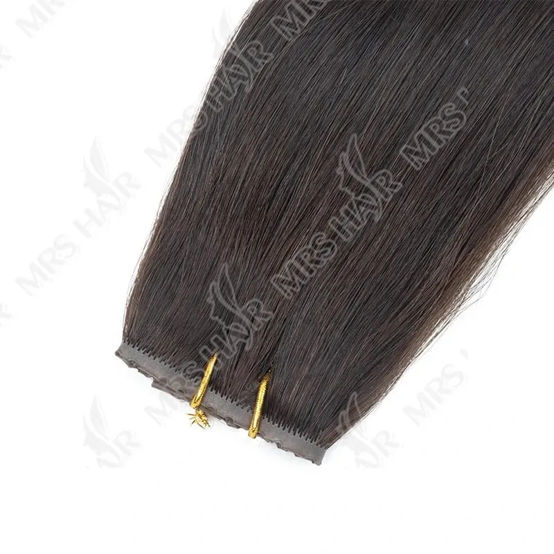 XO Twin Tabs Schmetterlingshaar-Einschlagverlängerungen, Echthaar, doppelt eingespritztes PU-Einschlagloch, flache Twin Tabs, echtes natürliches Microlink-Haar
