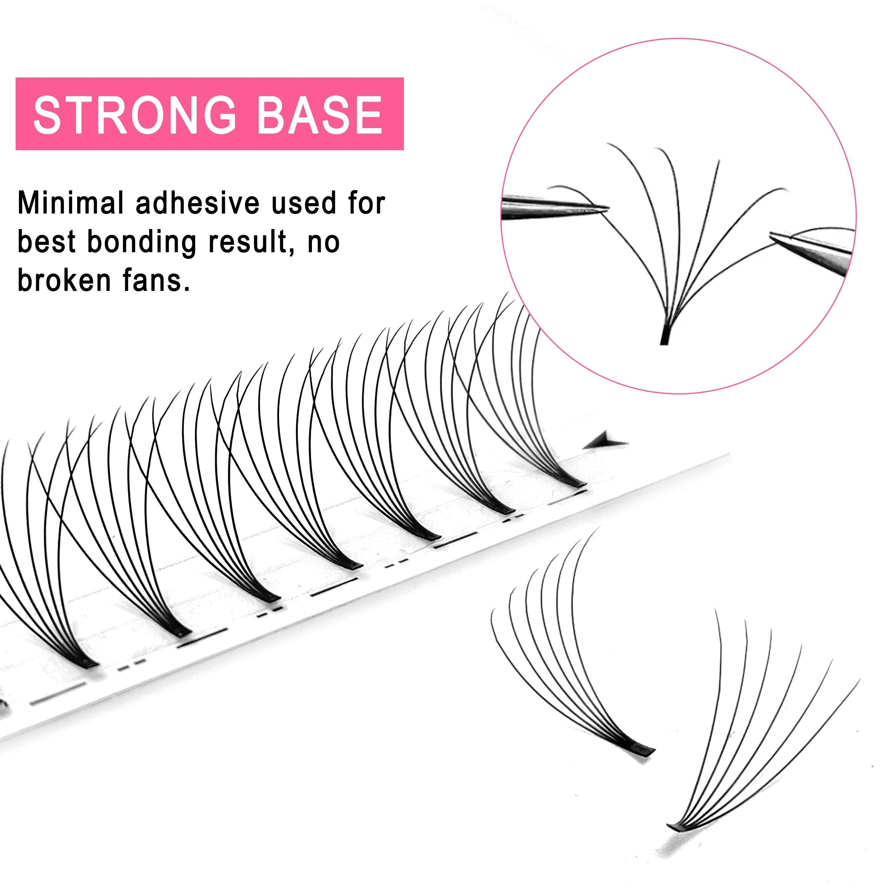 CoMango Wispy Premade Volume Fans 3-10D Individual Lashes Extension Short Stem 320 Fans Faux Mink Pre Made Russian Lashes — image 6
