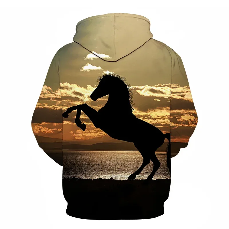 Horse Win Instant Success 3D Print Hoodies Interesting implication Animal Design Men Women Streetwear Pullover Casual Sweatshirt