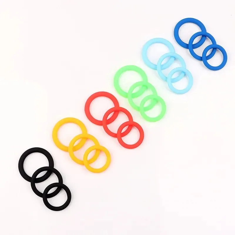 3Pcs/Set Cock Rings Silicone Penis Ring Male Delay Ejaculation Penis Lasting Erection Scrotum Testis Restraint Sex Toys For Men