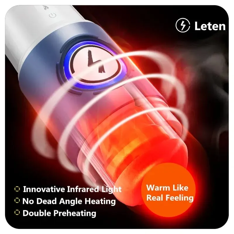 Leten Ziemlich Und Power Heizung Automatische Männliche Masturbator Tasse Elektrische Stroker mit Telefon Halter Erwärmung Erwachsene Sex Spielzeug