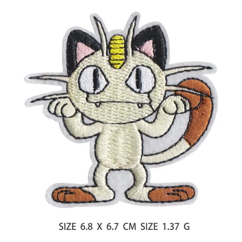 30 Style Cloth Patch Pikachu Charizard Clothes Stickers Sew on Embroidery Patches Applique Iron on Clothing Cartoon DIY Garment