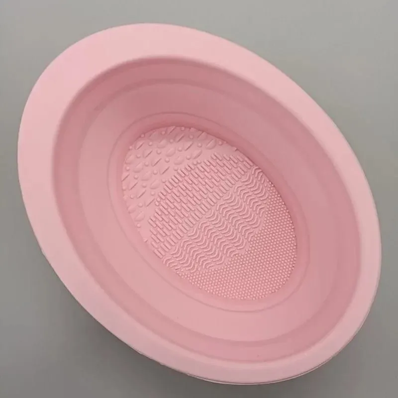 Silicone Makeup Brush Cleaner Bowl Foldable Clean Mat Cosmetic Foundation Eyeshadow Powder Brushes Cleaner Tools Makeup Supplies