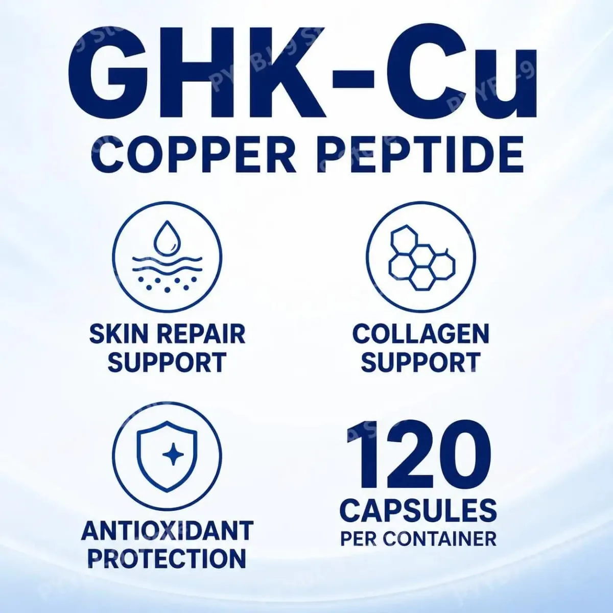 GHK-Cu Copper Peptide Capsules for Skin Repair Support Collagen Metabolism Support and Antioxidant Protection - 120 Capsules