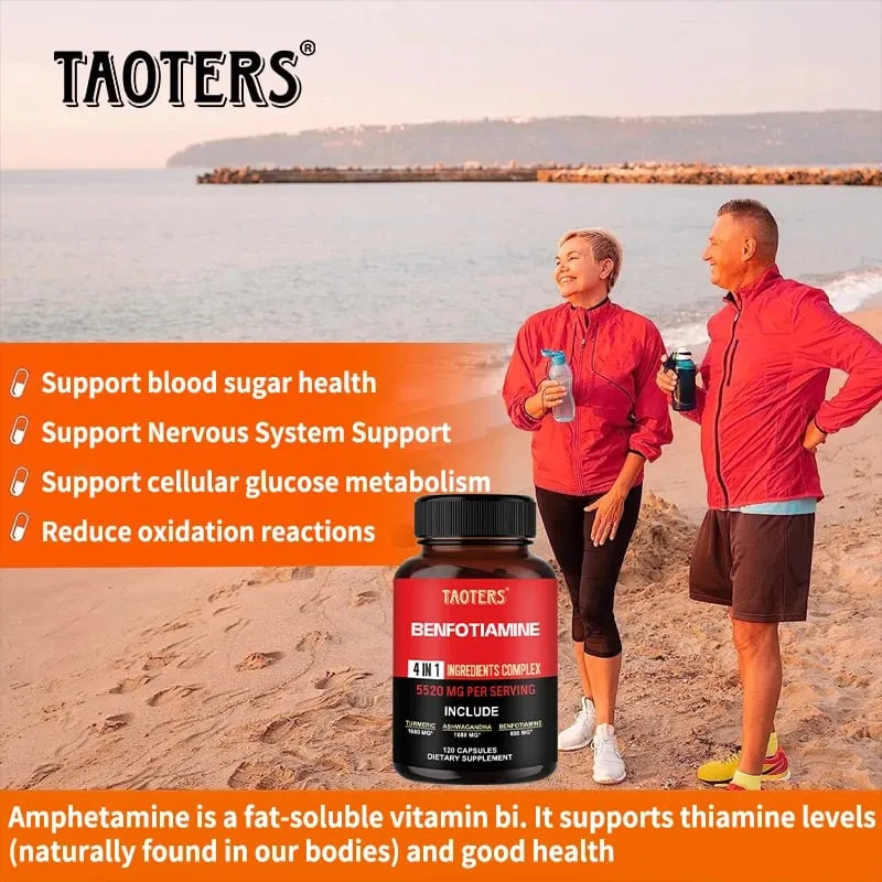 600 Mg Benfotiamine Capsules - Helps Maintain Healthy Glucose Metabolism and Supports Nervous System HealthSupplements