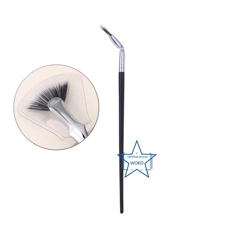 Eyelash Brush Fan Bent Lash Fan Brushes Eyelash Brushes Small Fan Brush Professional Mini Eyelash Brush Make Up Tool