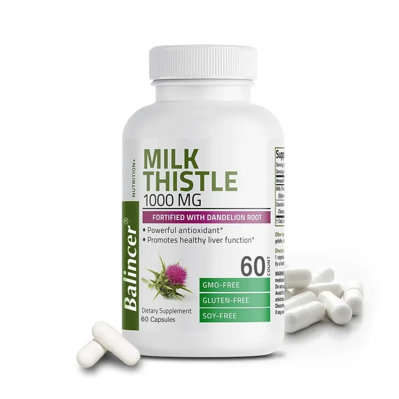 Natural Milk Thistle Supplement - Detoxifying and Cleansing for Men and Women Liver Health and Supports Liver Function