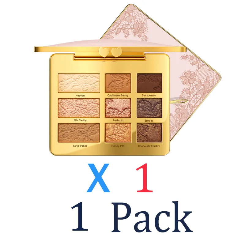 Cute Chic 9 Color Eyeshadow Palette Matte Shimmer Eyeshadow Powder Mini Portable Travel Makeup Palette Versatile Eye Shadow