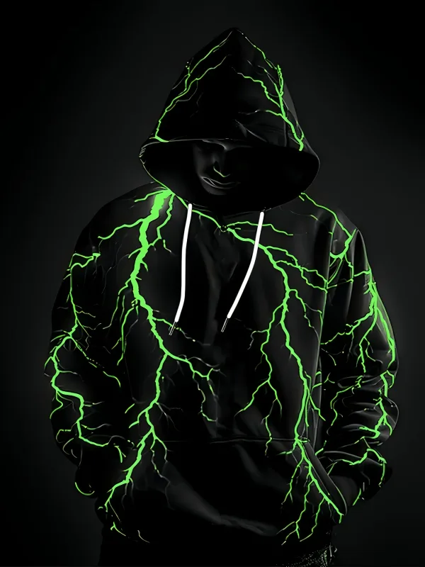 Moletom masculino com capuz inverno-primavera com estampa 3D confortável e macio estilo streetwear moderno e casual