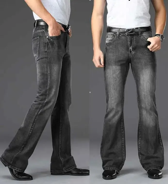 Men's Flared Jeans Loose Men Big-Leg Jeans Men Flared Pants Boot Cut Leg Designer Classic Jeans Multiple Styles Size 28-40