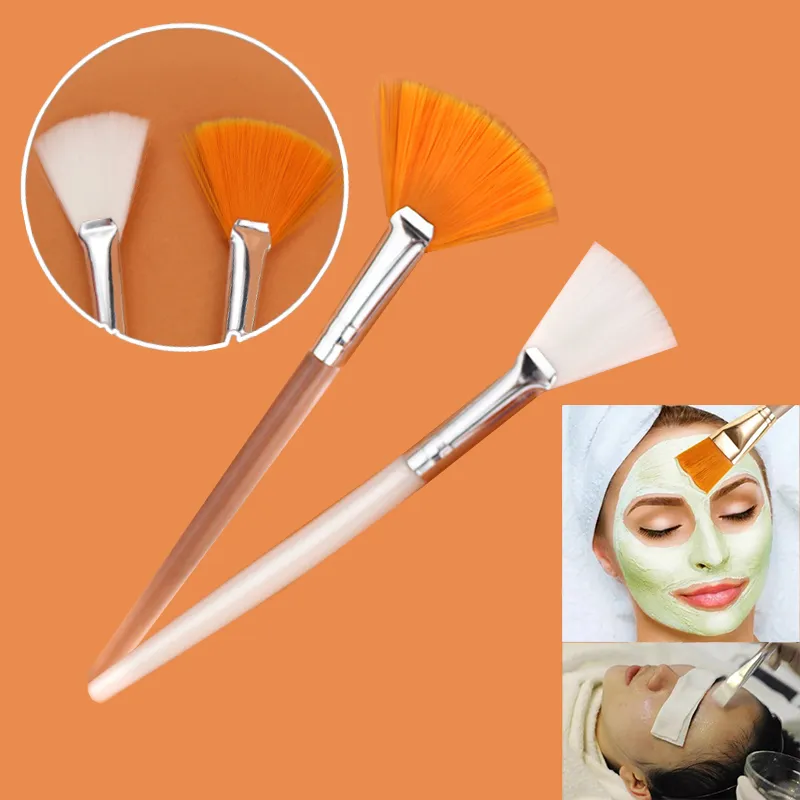 Praktické štětce na obličej Vějířové štětce na make-up Přenosný štětec na masky Kosmetické pomůcky pro ženy Flexibilní aplikátor měkké masky na obličej
