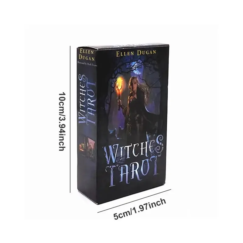 Witches Tarot Deck Oracles Cards Mysterious Divination English Tarot Cards for Women Girls Cards Game Board Game PDF Guidebook
