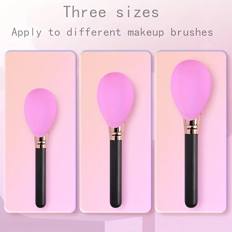 Silicone Makeup Brush Covers for Travel A Storage & Organizer Case for Brushes To Protect Makeup Bag — image 3