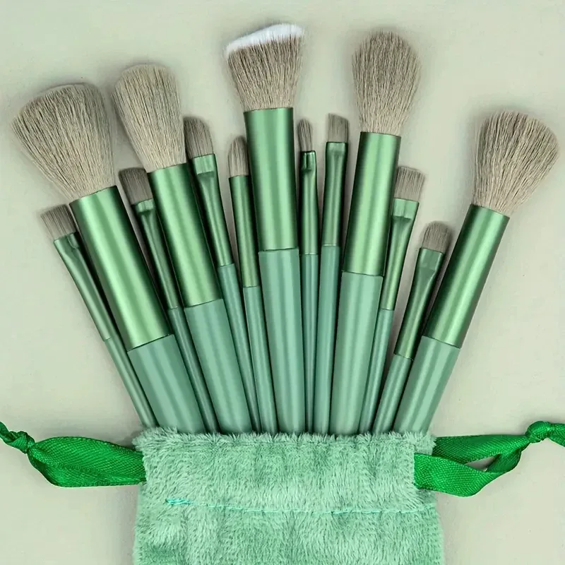 13Pcs Makeup Brushes Tool Set Cosmetic Powder Eye Shadow Foundation Blush Blending Beauty Make Up Brush For Makeup Starters Gift